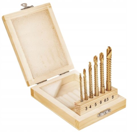 WIERTŁA FREZUJĄCE KD997 6SZT. FREZY 3-8MM KD997