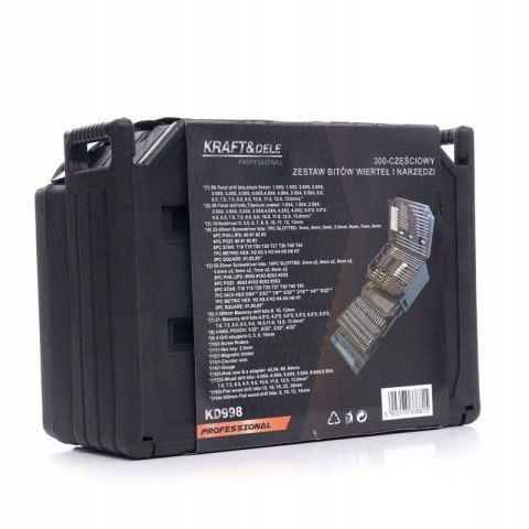 WIERTŁA, OTWORNICE, DŁUTA,BITY ZESTAW 300-EL KD998