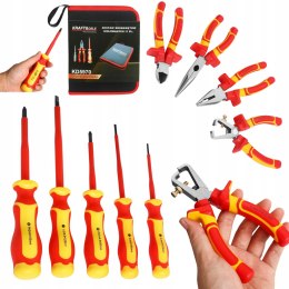 Zestaw Narzędzi Izolowanych Elektryka 11 Elementów do 1000V Kraft&Dele