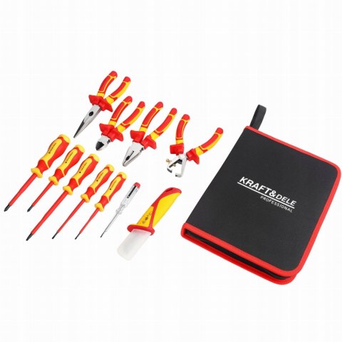 Zestaw Narzędzi Izolowanych Elektryka 11 Elementów do 1000V Kraft&Dele
