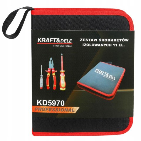 Zestaw Narzędzi Izolowanych Elektryka 11 Elementów do 1000V Kraft&Dele