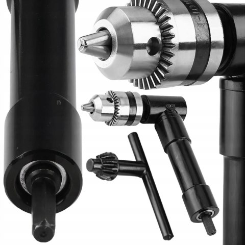 Adapter Przystawka Kątowa Uchwyt Nasadka Wiertarki 1/4" Kąt 90° + Kluczyk