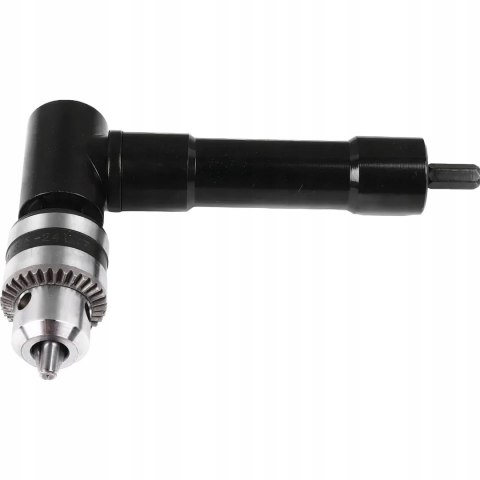 Adapter Przystawka Kątowa Uchwyt Nasadka Wiertarki 1/4" Kąt 90° + Kluczyk