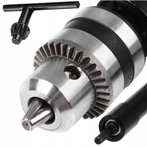 Adapter Przystawka Kątowa Uchwyt Nasadka Wiertarki 1/4" Kąt 90° + Kluczyk