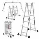 Drabina Składana Platforma Aluminiowa 4 X 3 346 CM MAX 150 KG Ktaft&Dele