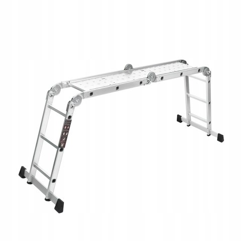 Drabina Składana Platforma Aluminiowa 4 X 3 346 CM MAX 150 KG Ktaft&Dele