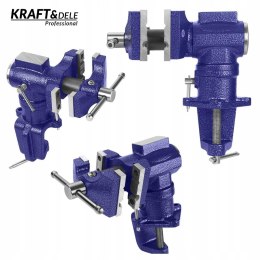 Imadło Ślusarskie Modelarskie Obrotowe 360° 65 mm Solidne Kraft&Dele
