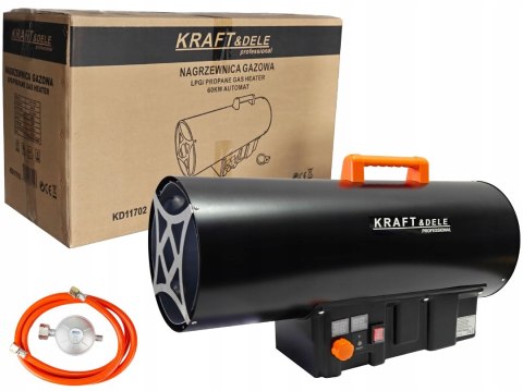 NAGRZEWNICA GAZOWA DMUCHAWA TERMOSTAT LCD DUŻA MOC 60kW + WĄŻ ORAZ REDUKTOR