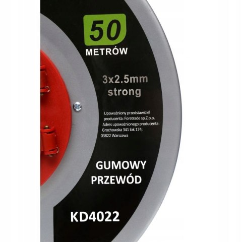 PRZEDŁUŻACZ BĘBNOWY na BĘBNIE 30m 3x2,5mm GRUBY KD4021