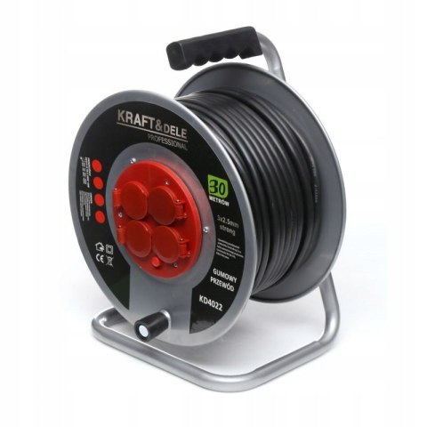 PRZEDŁUŻACZ BĘBNOWY na BĘBNIE 30m 3x2,5mm GRUBY KD4021