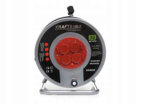 PRZEDŁUŻACZ BĘBNOWY na BĘBNIE 30m 3x2,5mm GRUBY KD4021