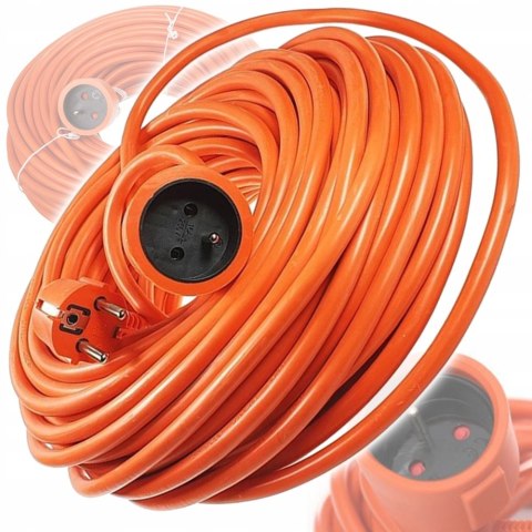 PRZEDŁUŻACZ OGRODOWY DO LAMPEK KOSIARKI BUDOWLANY GRUBY SZNUR 30m