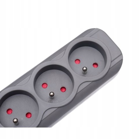 Przedłużacz 1,5m listwa 2xUSB + 5x230V + włącznik