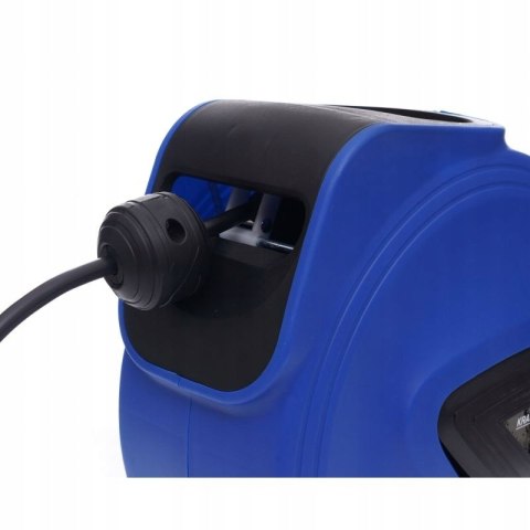 Przedłużacz Bębnowy Zwijany Automatyczny 15m na Ścianę Niebieski Kraft&Dele