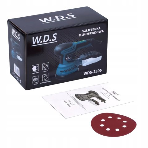 Szlifierka Mimośrodowa Sieciowa 230V 1500W 13.000 RPM 125 mm W.D.S.