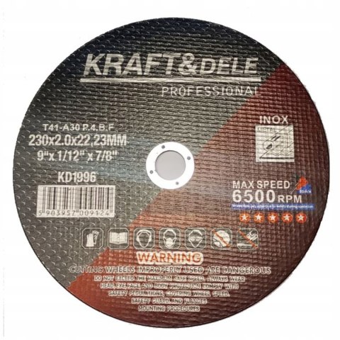 Tarcza tnąca do metalu Zestaw 25 sztuk KD1996 230x2,0x22,23 mm Kraft&Dele