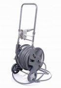 WĄŻ OGRODOWY NA STOJAKU 45+2m PISTOLET ZRASZACZ ZWIJACZ WÓZEK KD2078