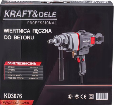 Wiertnica Betonu Ścian Otwornica Diamentowa z Chłodzeniem 2300W Kraft&Dele