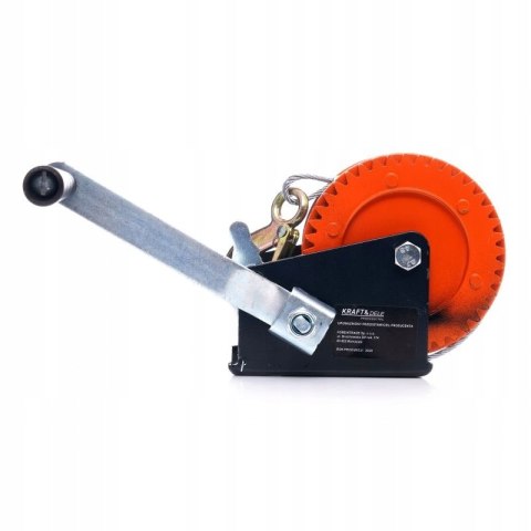 Wyciągarka korbowa linowa 3500Ibs 10m z hakiem Kraft&Dele hak holowniczy