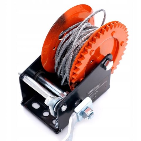 Wyciągarka korbowa linowa 3500Ibs 10m z hakiem Kraft&Dele hak holowniczy