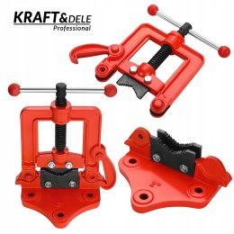Żeliwne Stołowe Imadło Zaciskowe do Rur 60 mm Kraft&Dele