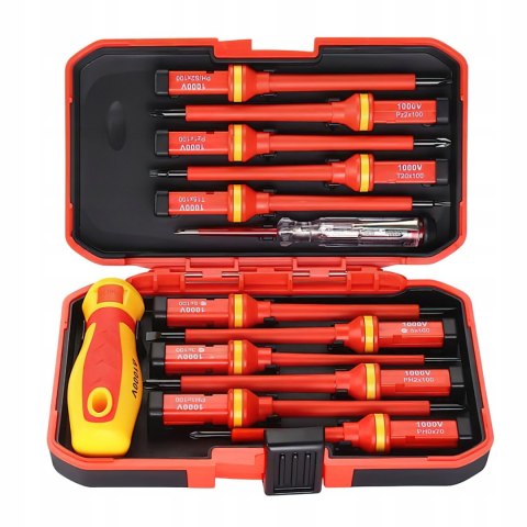 Zestaw Śrubokrętów Izolowanych Elektrycznych 14 Elementów Kraft&Dele