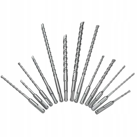 Zestaw Wierteł i Dłut 17 Elementów SDS+ Kraft&Dele