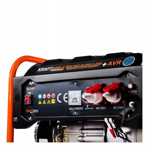 AGREGAT PRĄDOTWÓRCZY GENERATOR PRĄDU PRZENOŚNY JEDNOFAZOWY 3500 BENZYNA AVR