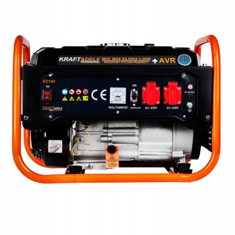 AGREGAT PRĄDOTWÓRCZY GENERATOR PRĄDU PRZENOŚNY JEDNOFAZOWY 3500 BENZYNA AVR