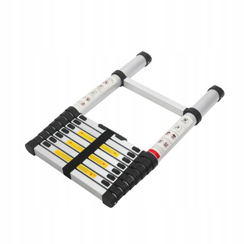 Drabina Składana Teleskopowa Aluminiowa 8 Stopni 2,6 m MAX 150KG Ktaft&Dele