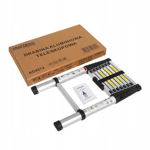 Drabina Składana Teleskopowa Aluminiowa 8 Stopni 2,6 m MAX 150KG Ktaft&Dele