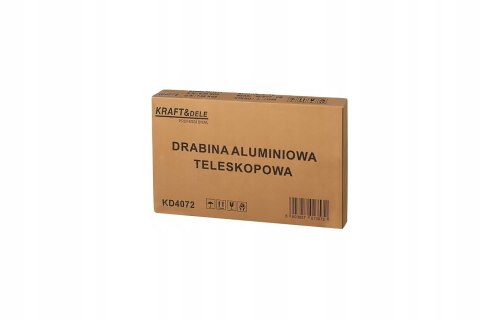 Drabina Składana Teleskopowa Aluminiowa 8 Stopni 2,6 m MAX 150KG Ktaft&Dele