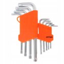 KLUCZE TORX IMBUSOWE 9 ELEMENTÓW IMBUSY ZESTAW KLUCZY T10-T50 KD10295