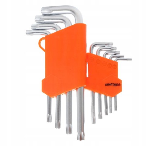 KLUCZE TORX IMBUSOWE 9 ELEMENTÓW IMBUSY ZESTAW KLUCZY T10-T50 KD10295