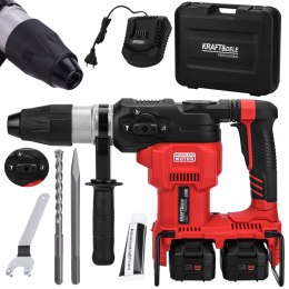 Młot Udarowy SDS+ UDAR Młotowiertarka akumulatorowa MOCNY 10J 2x AKU 21V