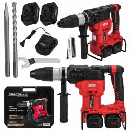 Młot Udarowy SDS+ UDAR Młotowiertarka akumulatorowa MOCNY 10J 2x AKU 21V