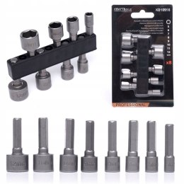 Nasadki do Wkrętarki Sześciokątne 8 Elementów 5-12 mm Kraft&Dele