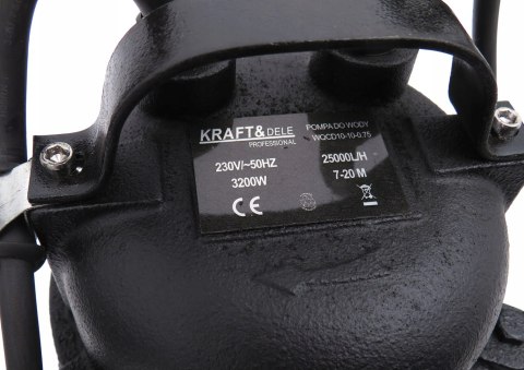 POMPA ZATAPIALNA DO BRUDNEJ WODY SZAMBA Z ROZDRABNIACZEM I PŁYWAKIEM 3200W