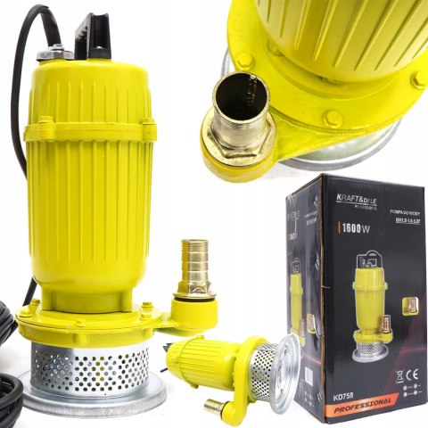 Pompa Zatapialna Wody Czystej Brudnej Kraft&Dele 1600 W 5000 l/h