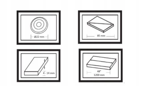 Profesjonalna Przecinarka do glazury 48" / 1200mm Kraft&Dele