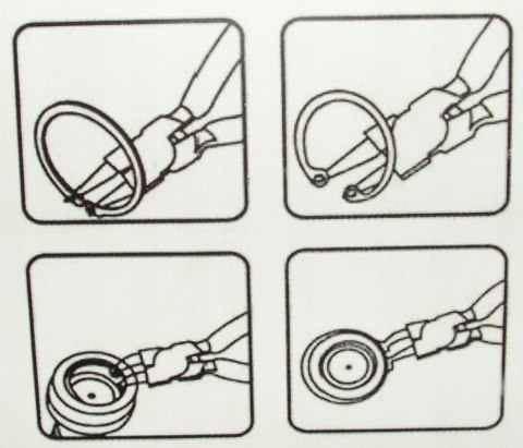 SZCZYPCE DO PIERŚCIENI SEGERA 6'' ZESTAW 4 SZTUKI KD10322