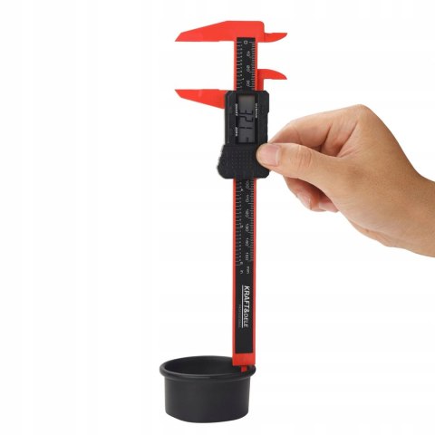 Suwmiarka Elektroniczna Cyfrowa LCD 0-150 mm Tworzywo Sztuczne Kraft&Dele