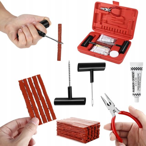 Uniwersalny Zestaw Wulkanizacyjny Naprawczy do Opon 58 Elementów Kraft&Dele