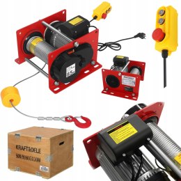Wciągarka Linowa Elektryczna 230V 1,9 kW 999 Kg 30 m Budowlana Kraft&Dele