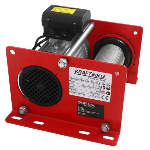 Wciągarka Linowa Elektryczna 230V 1,9 kW 999 Kg 30 m Budowlana Kraft&Dele
