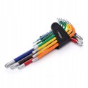 ZESTAW KOLOROWYCH IMBUSÓW TORX 9 EL. KRAFT&DELE