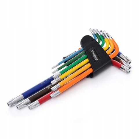 ZESTAW KOLOROWYCH IMBUSÓW TORX 9 EL. KRAFT&DELE