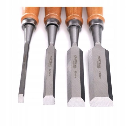 Zestaw Dłut Stolarskich 4 szt. 6, 12, 18, 24mm Kraft&Dele