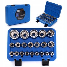 Zestaw Nasadek 12-kątnych 21sztuk Kraft&Dele