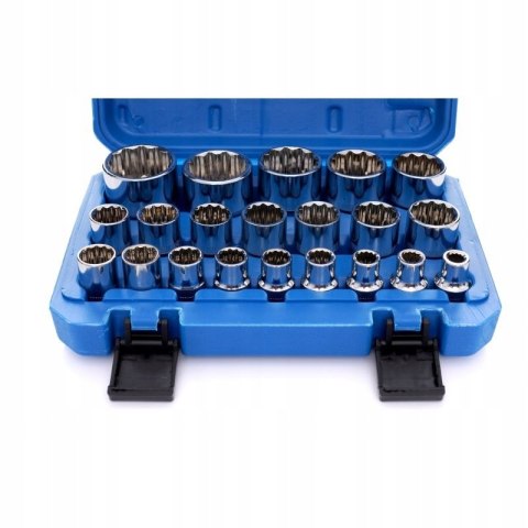 Zestaw Nasadek 12-kątnych 21sztuk Kraft&Dele